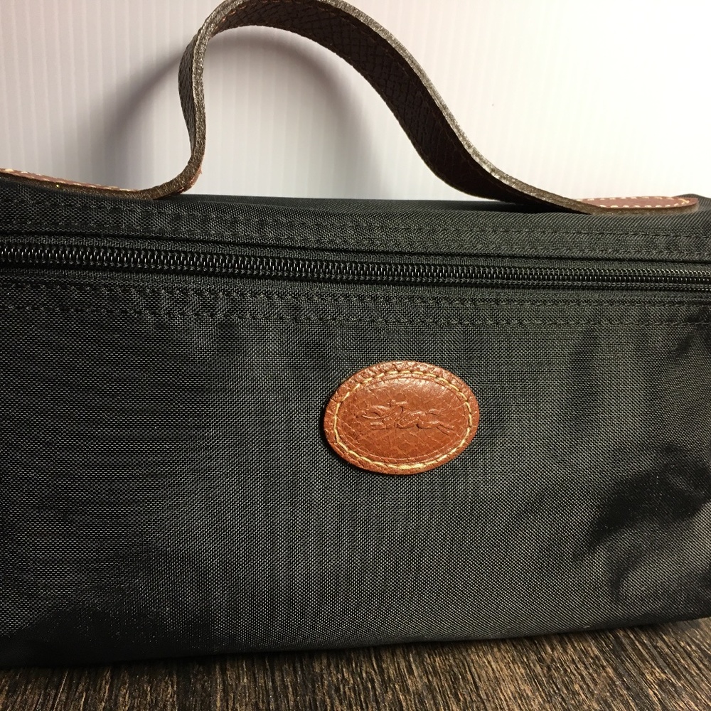 Authentic Longchamp Black Pouch cosmetic Case pochette